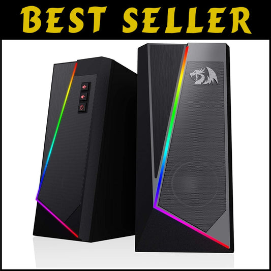 RGB Desktop Speakers - 2.0 Channel Enhanced Stereo Sound with Touch Control