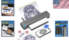 Load image into Gallery viewer, Portable Thermal Tattoo Printer with Smartphone Compatibility &amp; 10 Paper Sheets