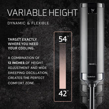 Load image into Gallery viewer, Elevation 42”-54” Adjustable Tower Fan with 31 ft/s Airflow &amp; Remote Control