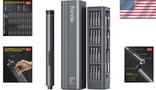 Load image into Gallery viewer, Mini 3.7V Electric Screwdriver Set with Magnetic Bits &amp; Storage Case - Grey
