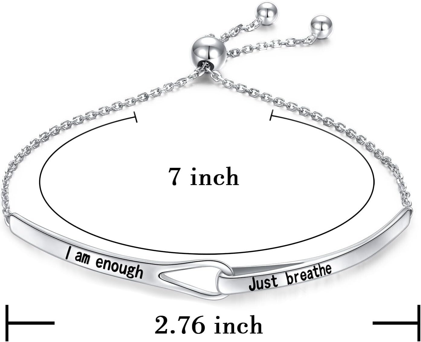 Meaningful Sterling Silver Inspirational Bracelet for Women - Perfect Gift Idea