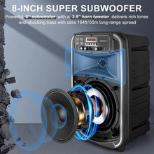 Load image into Gallery viewer, Versatile Bluetooth PA Speaker System with Wireless Mic for Outdoor Performances