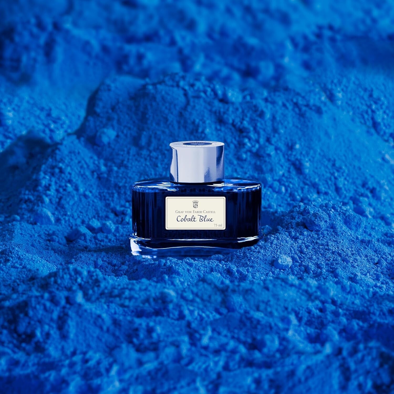 Indelible Cobalt Blue Ink in Elegant 75ml Bottle - Perfect for Creative Work