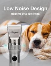 Load image into Gallery viewer, Quiet Dog Clipper with Titanium Blade - Ideal for Thick Coats &amp; pet grooming