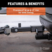 Load image into Gallery viewer, Carbon Steel 2-Inch Hitch Adapter - Adjusts 4-In for Trailer &amp; Vehicle Leveling