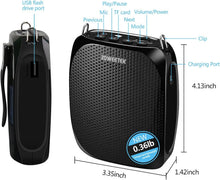 Load image into Gallery viewer, 10W Teacher Voice Amplifier with UHF Wireless &amp; Wired Microphones for Classrooms