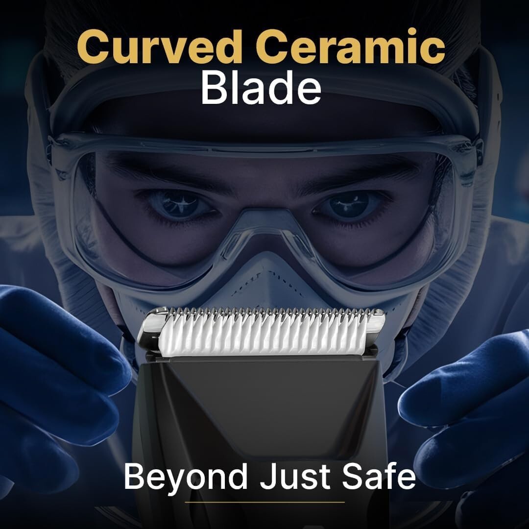 All-in-One Body & Groin Trimmer 2.0 - Ceramic Heads, Shower-Friendly & Reliable