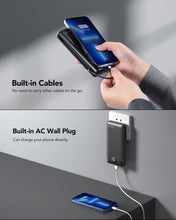 Load image into Gallery viewer, 20000mAh Fast Charging Power Bank with Built-In Wall Plug &amp; LED Display