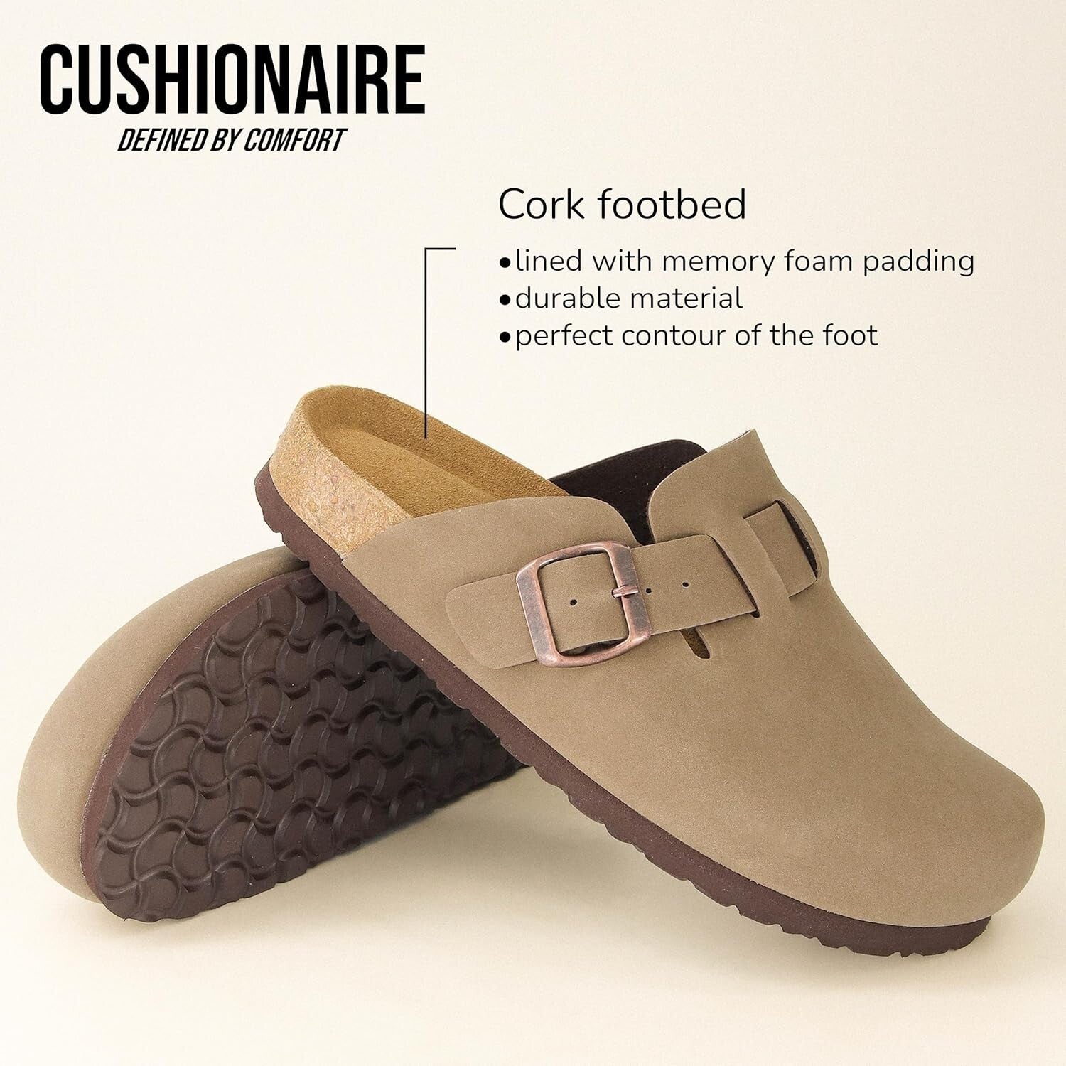 Hana Women's Clogs with 1.25-Inch Heel and Memory Foam - Perfect for Lounging