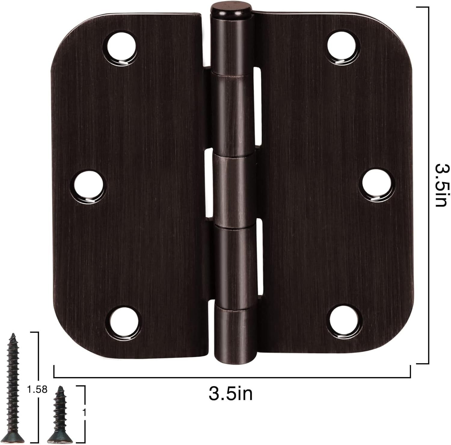 Premium 3.5-Inch Oil Rubbed Bronze Hinges - Ideal for Doors & Windows, 30 Pack