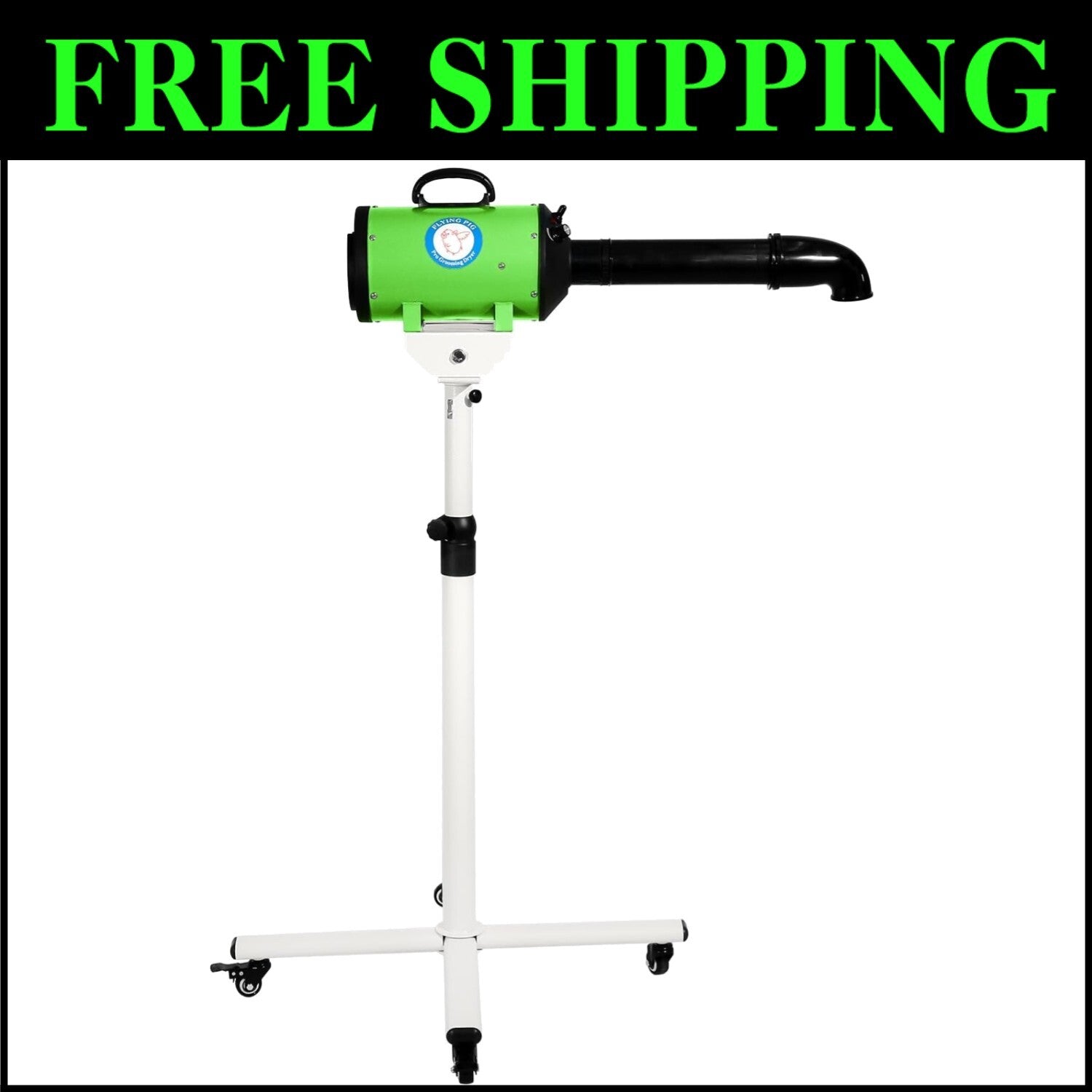 Flying Pig High Velocity Dryer for Dogs & Cats - Variable Air & Heat Settings