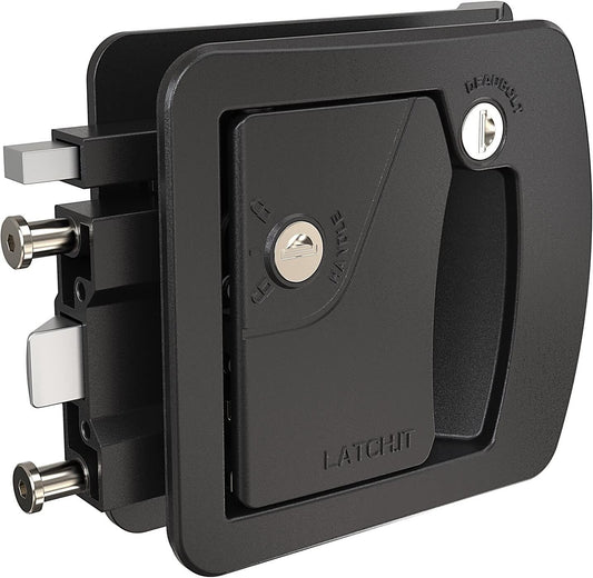 Lightweight All-Metal RV Door Lock with 2 Keys - Fits Standard Class C Openings
