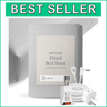 Load image into Gallery viewer, Luxurious Organic Cotton Grounding Sheet with 15-Foot Grounding Cord - King Size