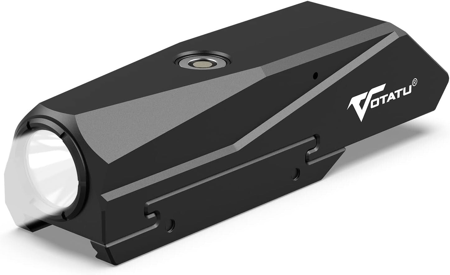 High-Performance Picatinny Rail Flashlight - 1450 Lumens, USB Rechargeable