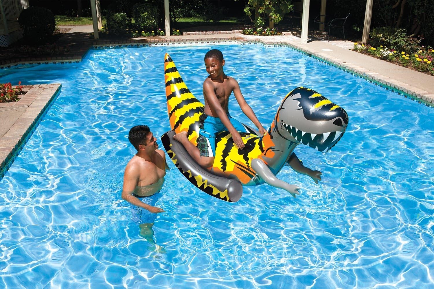 Epic T-Rex Inflatable Pool Toy - 2-Person Float for Thrilling Water Adventures