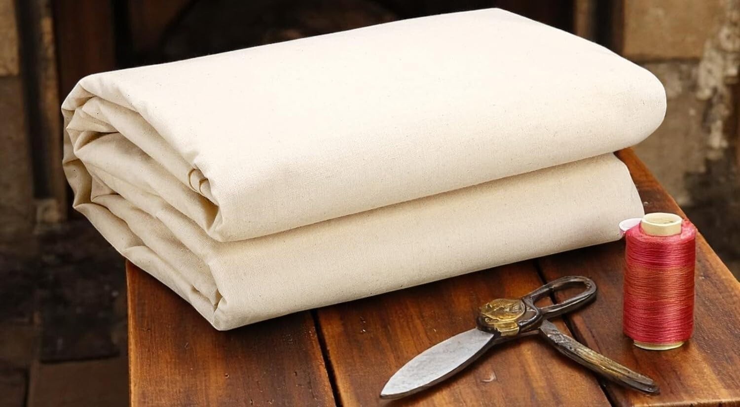 Versatile 25 Yards Natural Cotton Muslin Fabric - Ideal for Quilting & Draping