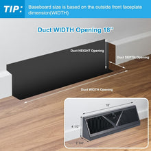 Load image into Gallery viewer, Rust-Resistant 18-Inch Baseboard Registers - 10-Pack Easy Install Solution