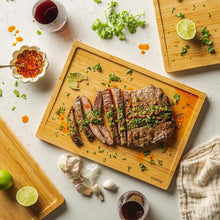 Load image into Gallery viewer, Set of 3 Bamboo Cutting Boards - Non-Toxic Kitchen Essentials with Juice Grooves