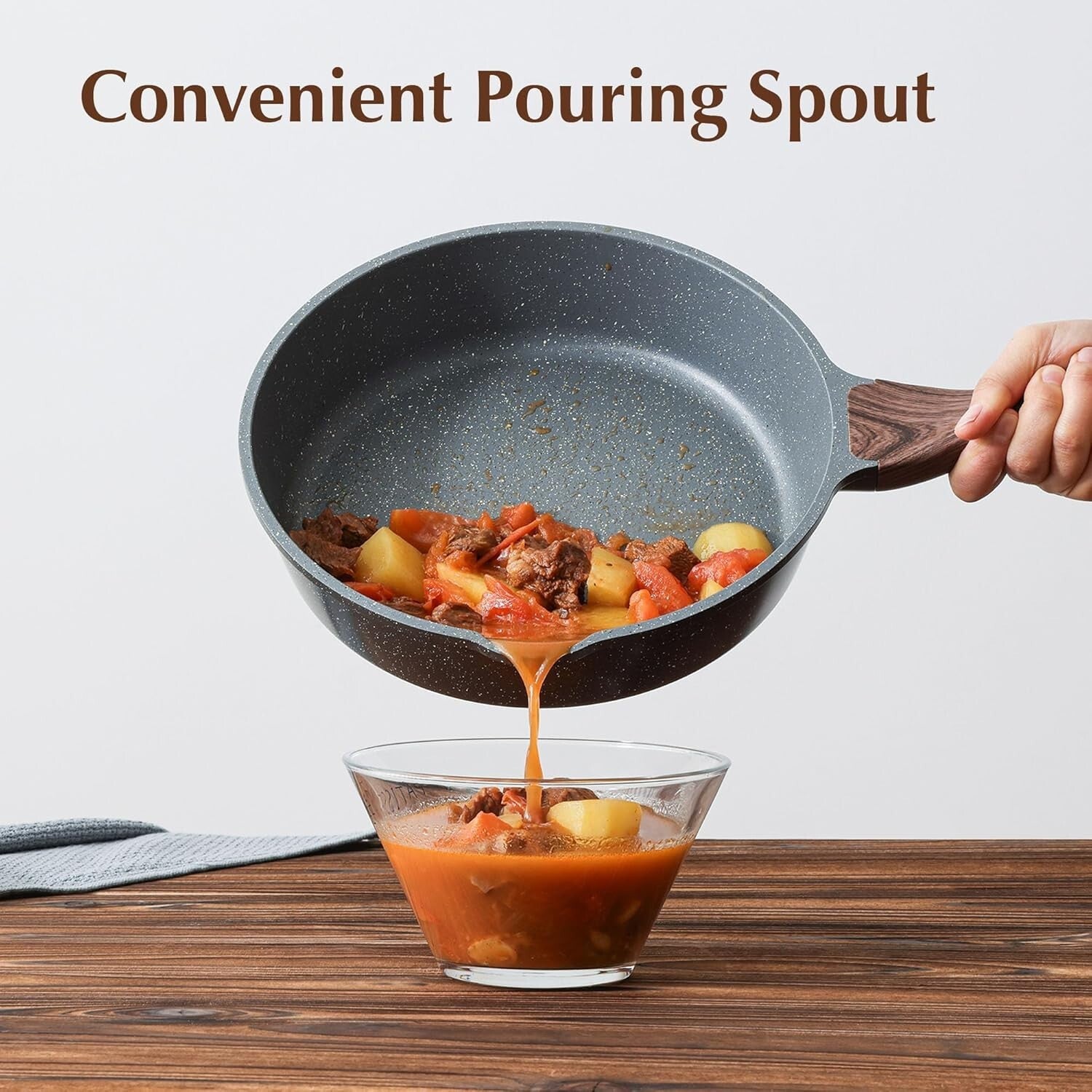 Versatile Nonstick Saute Pan with Stay-Cool Handle - Ideal for Healthy Cooking