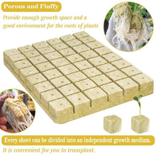 Load image into Gallery viewer, Natural Fiber 2-Inch Rockwool Cubes for Hydroponics - Perfect Seedling Starting