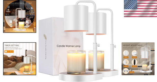 Dimmable Candle Warmer Lamp Set with Timer - Perfect Gift for Moms or Friends