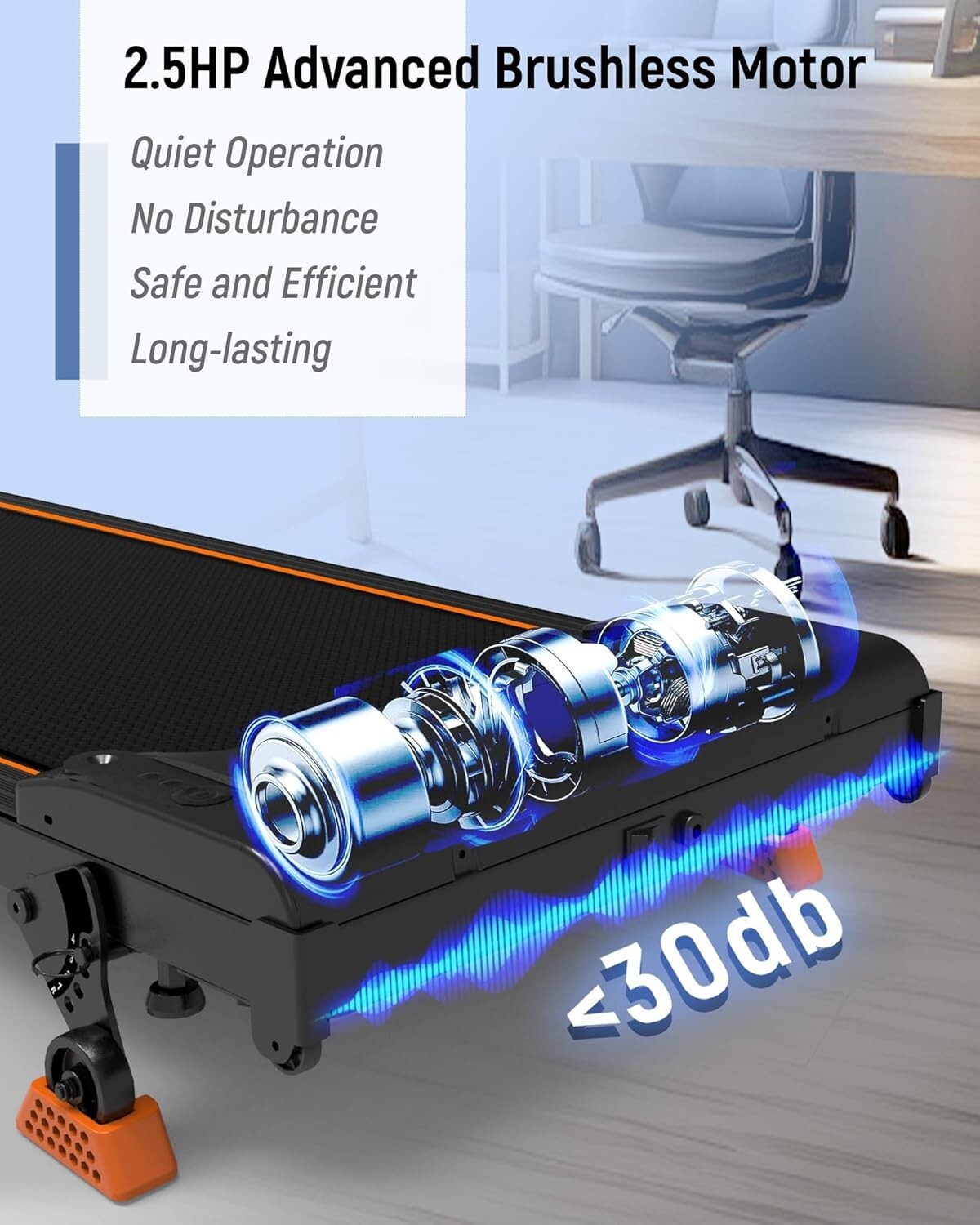 Compact 2.5HP Treadmill with Remote Control - Ideal for Light Jogging & Walking