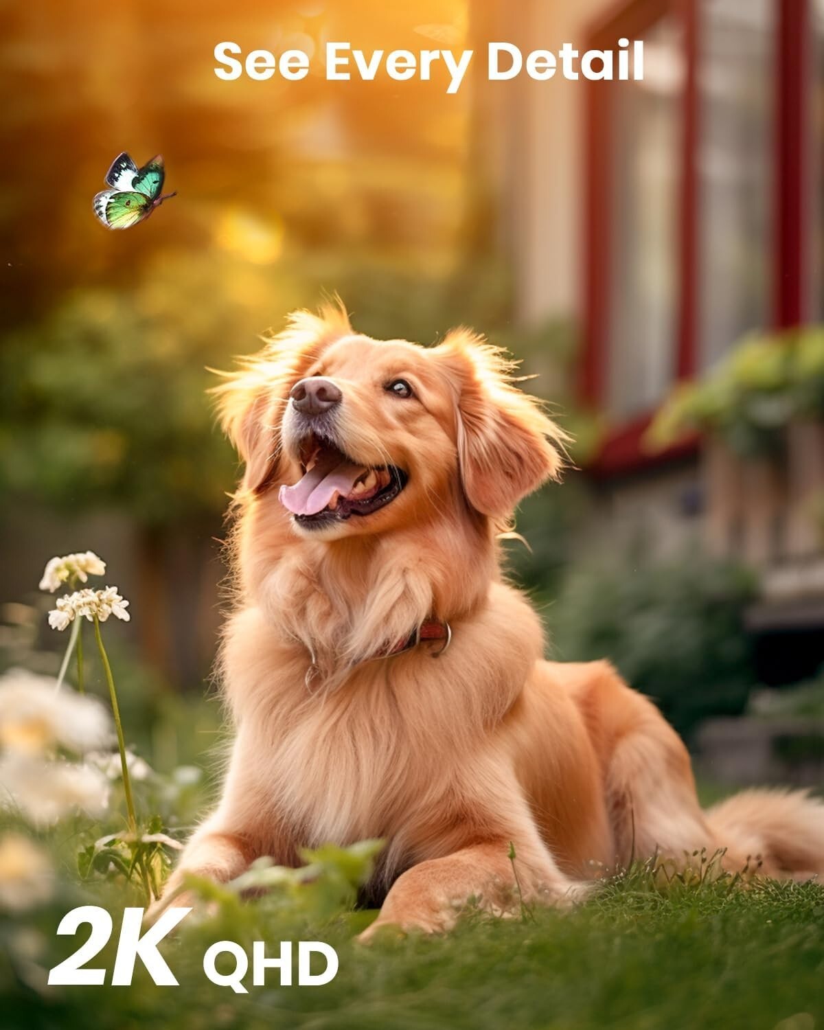 2-Pack Solar Powered Security Camera with 360° View - Alexa & Google Compatible