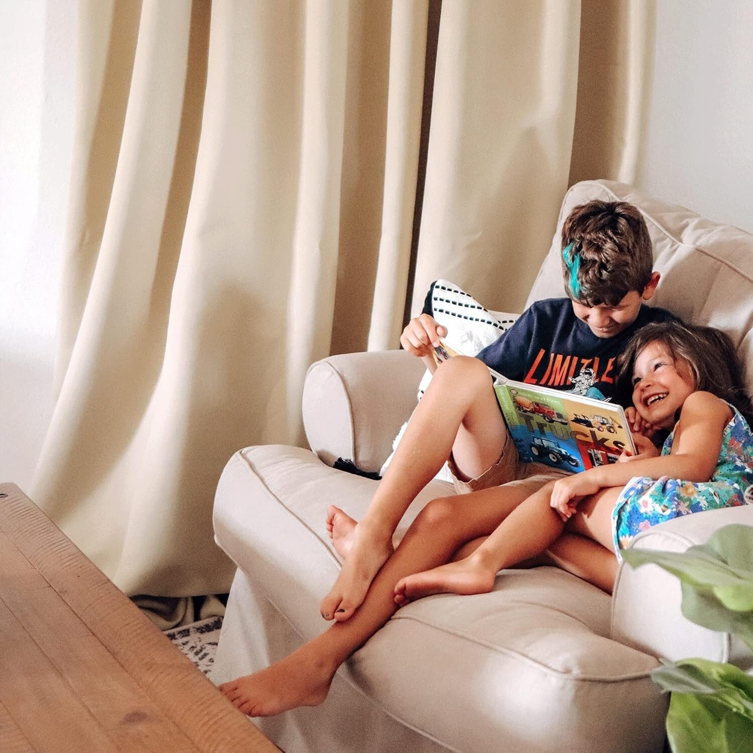 Elegant Biscotti Beige Blackout Drapes - Noise Reducing, Insulated Window Panels