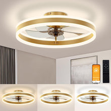 Load image into Gallery viewer, Modern 6-Speed Low Profile Ceiling Fan with LED Lights &amp; Dual Memory Function