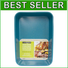 Load image into Gallery viewer, Extra Large 18x12 Blue Granite Ceramic Non-Stick Lasagna/Roaster Pan