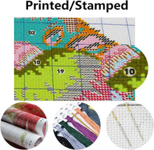 Load image into Gallery viewer, All-in-One Stamped Cross Stitch Kit - Auspicious Peacock 18x18 for Beginners