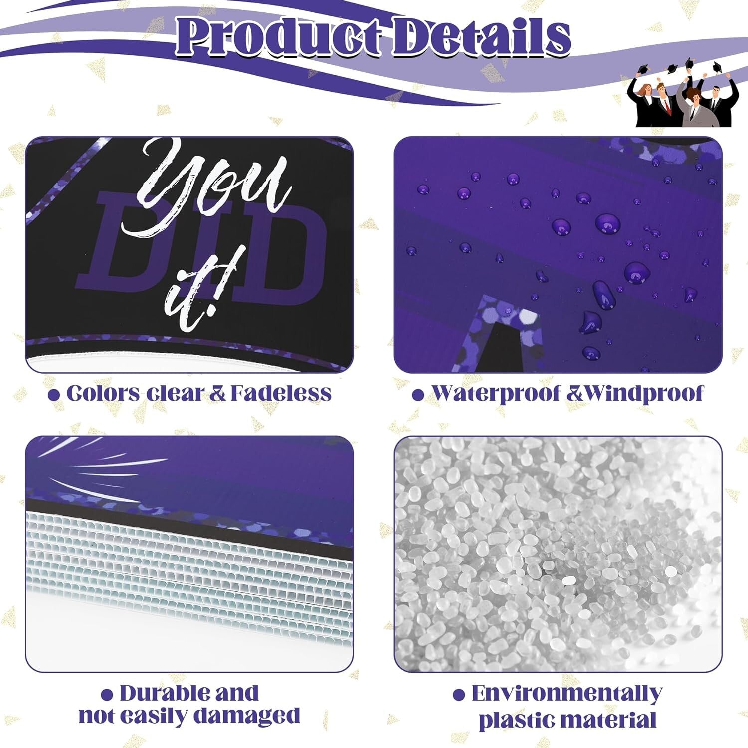 Inspirational Graduation Yard Signs - 20 PCS, Perfect for Class of 2025 Parties