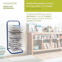 Load image into Gallery viewer, Portable 25-Shelf Art Drying Rack with Locking Wheels, Ideal for Classrooms
