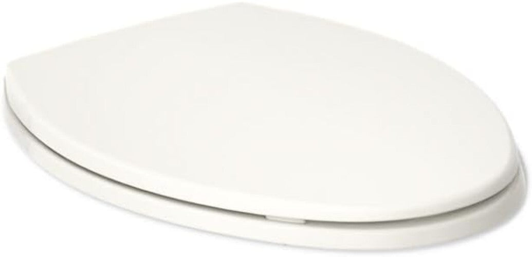 Easy Install Biscuit Quiet-Close Elongated Toilet Seat with Grip-Tight Bumpers