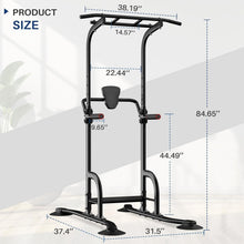 Load image into Gallery viewer, Durable Power Tower Fitness Equipment - Adjustable Height, Non-Slip Grip