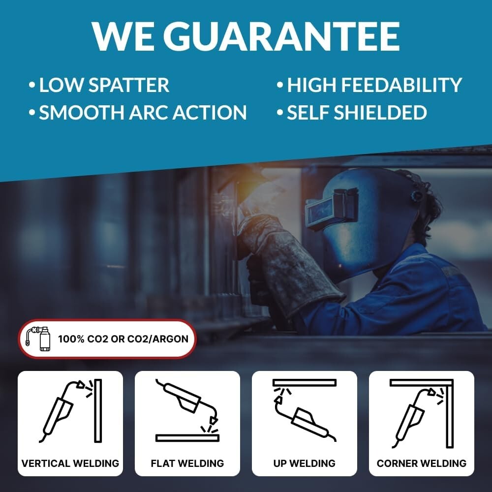 ER70S-6 MIG Welding Wire .035" - 10lb Spool, Low Splatter, Precision Control