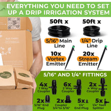 Load image into Gallery viewer, Premium Drip Irrigation System with UV Resistant Tubing - Garden Essential Kit