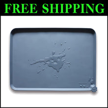 Load image into Gallery viewer, Extra Large Waterproof Pet Bowl Mat 28" x 20" - Easy to Clean Silicone Design