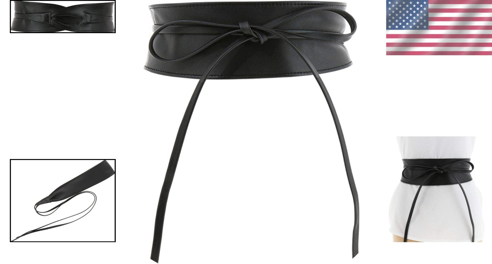 Adjustable Italian Leather Obi Belt with Refined Design - Eco-Friendly & Stylish