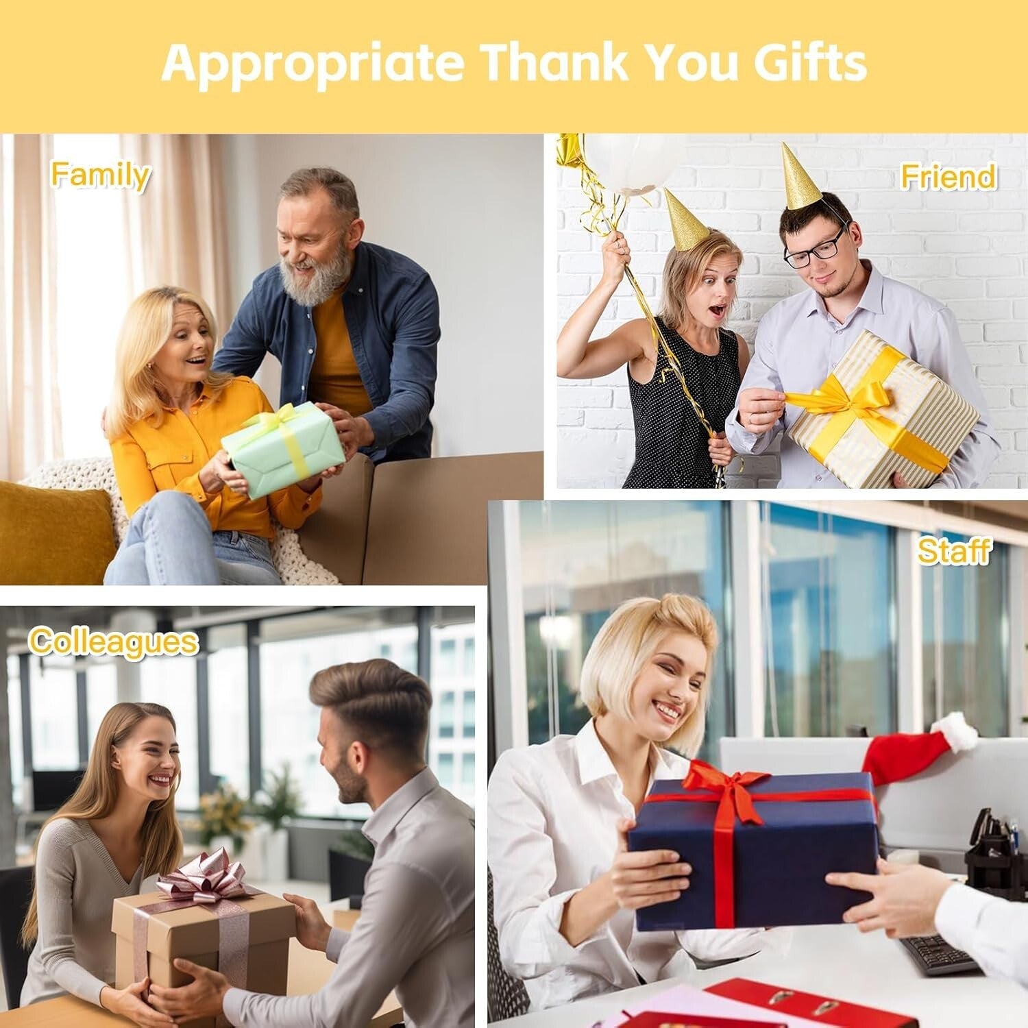 Thank You Gift Set - 12 Glass Cups, Makeup Bags & Pens for Employees, Teachers