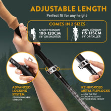 Load image into Gallery viewer, Adjustable Lightweight Hiking Poles with Comfortable Cork Grips - Travel Ready!