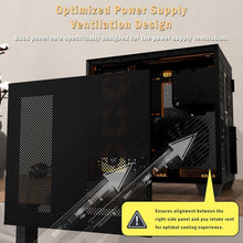 Load image into Gallery viewer, Efficient Mid-Tower Gaming Case: 9 ARGB Fans, Dual Glass, 360mm Radiator Support
