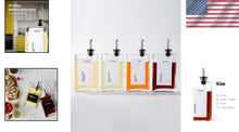 Load image into Gallery viewer, Versatile 4-Piece Kitchen Oil Dispenser Set with Drip-Free Spout, Silver Finish