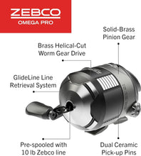 Load image into Gallery viewer, All-Metal Omega Pro Spincast Fishing Reel - Braid Ready with Quick-Change Spool