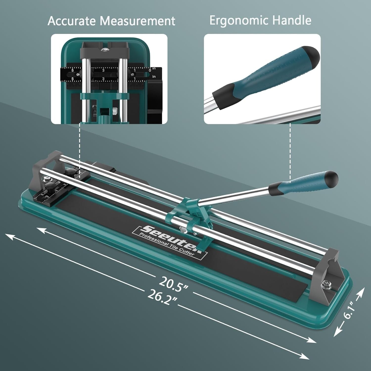 17” Manual Tile Cutter with Tungsten Carbide Wheel - Precision Cutting Tool