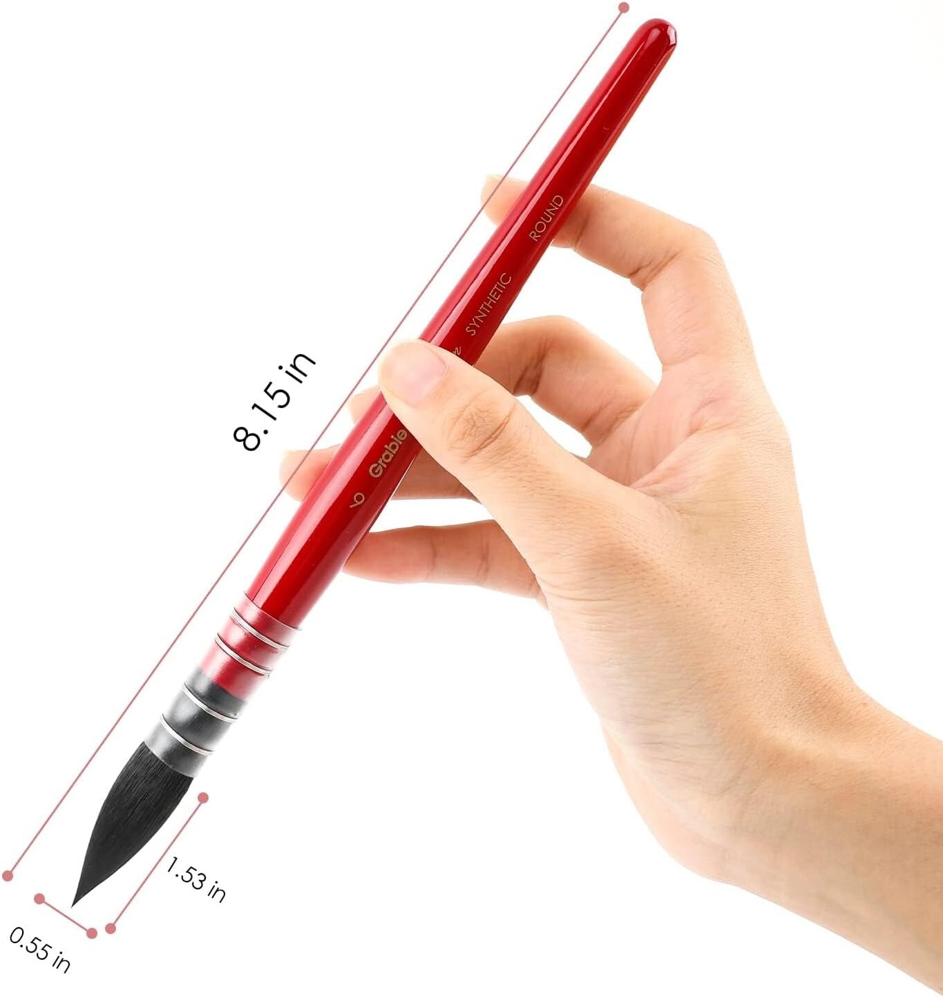 Versatile 9-Piece Mop Paintbrush Set with Synthetic Squirrel Hair - Art Supplies