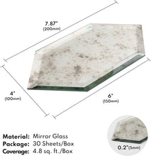 Load image into Gallery viewer, Vintage Light Antique Hexagon Mirror Tile Backsplash - Easy to Apply &amp; Beautiful