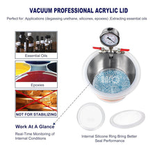 Load image into Gallery viewer, Professional 1.5 Gallon Vacuum Chamber with Transparent Lid for Quality Finish