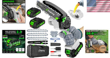 Load image into Gallery viewer, Efficient Mini Chainsaw - Battery Powered, 28.6 Ft/s Speed for Easy Trimming