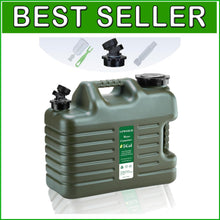 Load image into Gallery viewer, 5-Gallon Leak-Proof Water Jug with Easy Pour Spigot, BPA-Free, Military Green